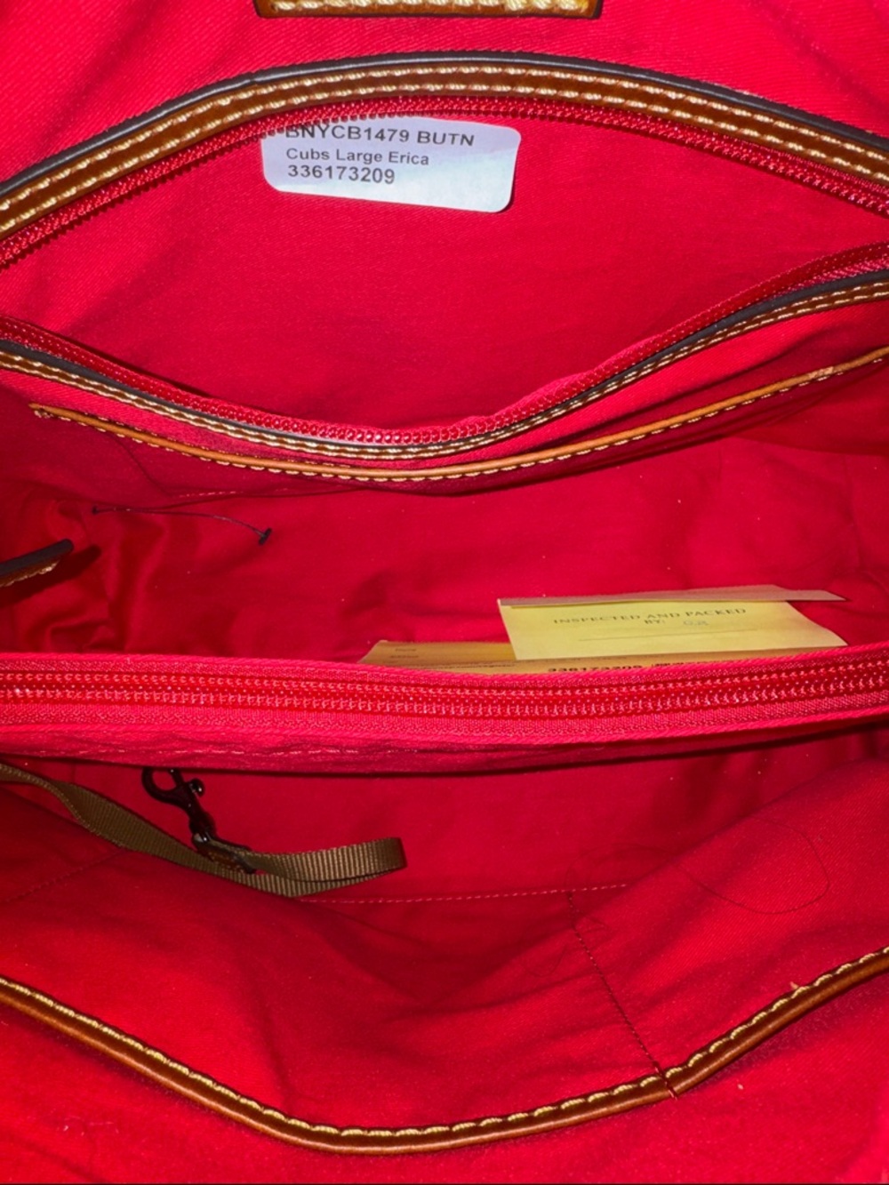 Dooney & Bourke Chicago Cubs Game Day Hobo Bag Large Erica NWT Limited Sold Out - Picture 12 of 14